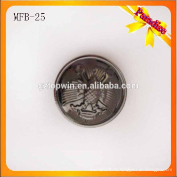 MFB25 Pistole Farbe halb Ball Metall Schaft Knopf für Kleidungsstück Dame Mantel 23mm